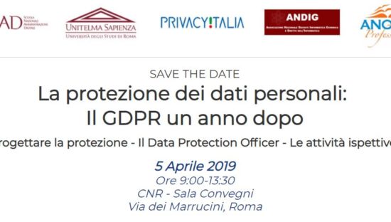 La protezione dei dati personali: Il GDPR un anno dopo